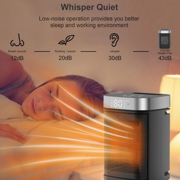 Black Portable Heater with Remote Control - Picture 4 of 6